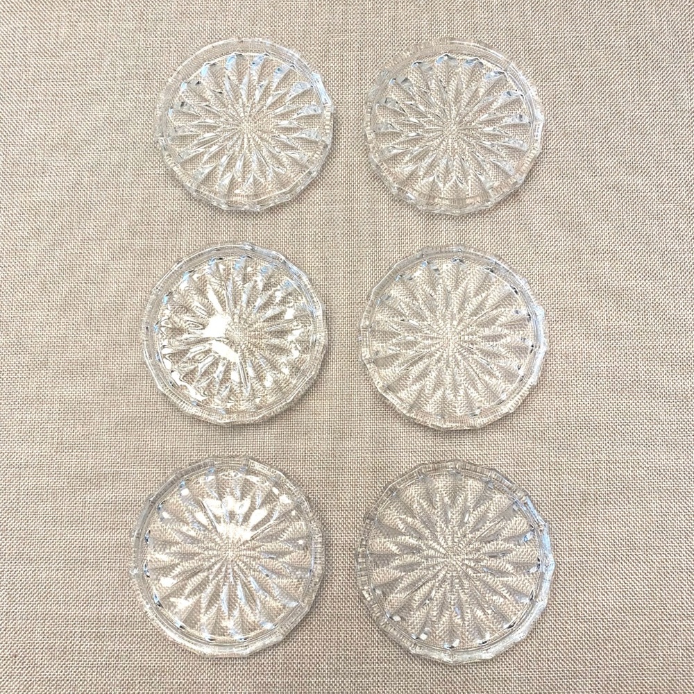 Set of 6/Crystal Coasters